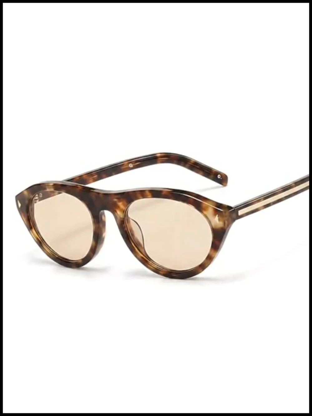 Retro Oval Cat Eye Sunglasses UV400 Small Narrow Frame Lightweight 22g